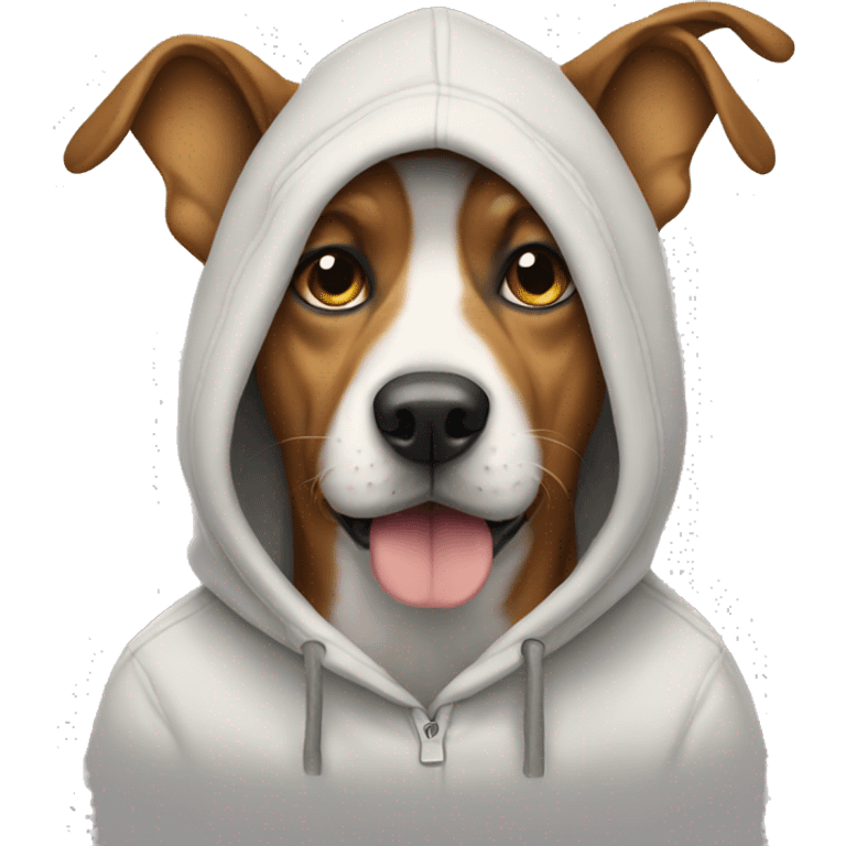 Dog wearing a hoodie emoji