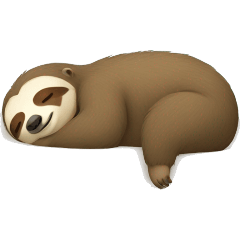 Sloth sleeping in a bed emoji