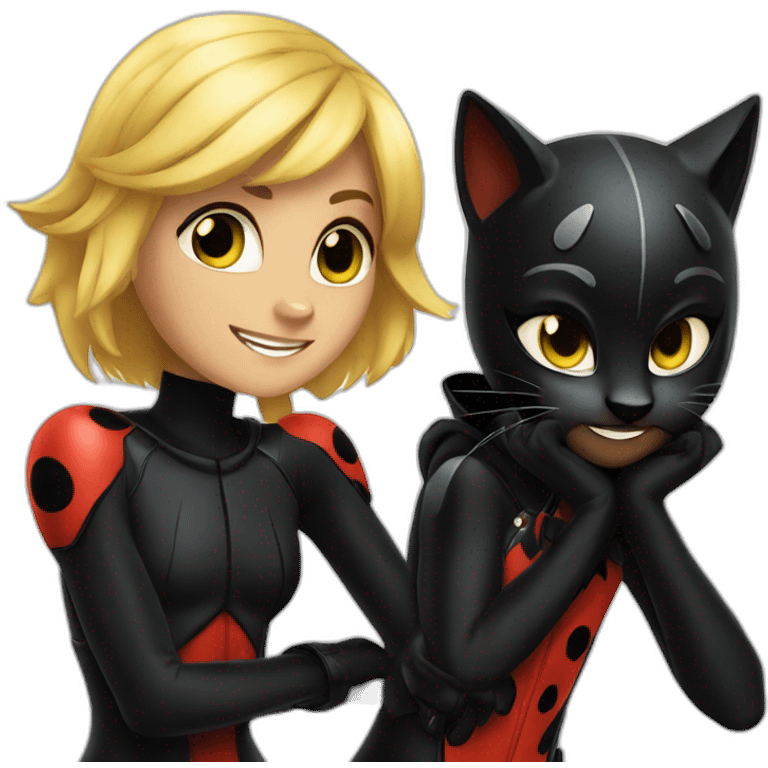 Ladybug and cat noir  emoji