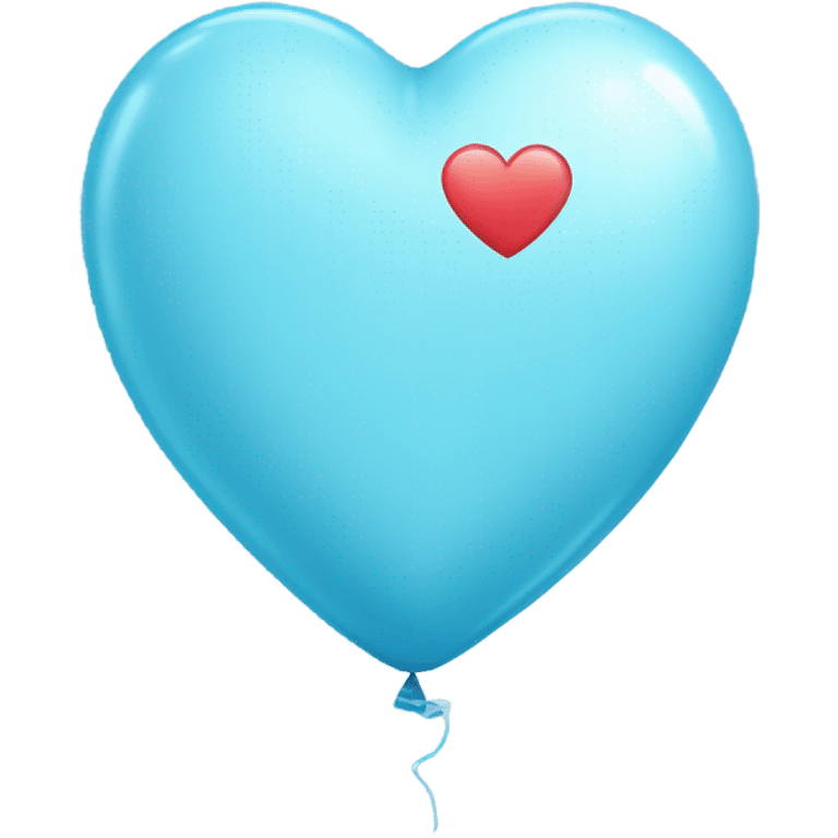 Light blue heart balloon with number  emoji