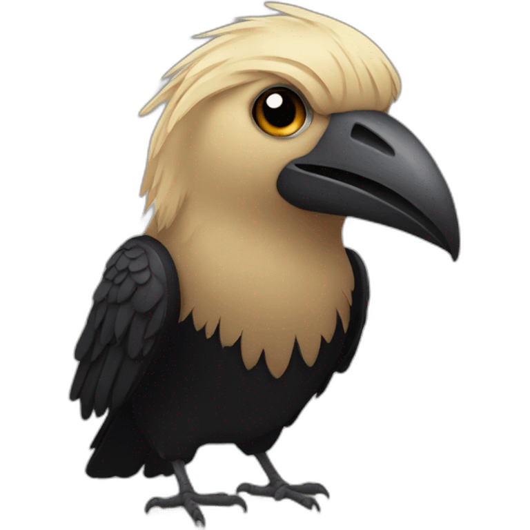 crow with blond hair emoji