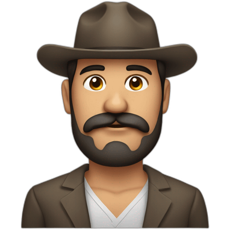 Hombre maduro gordito con barba emoji