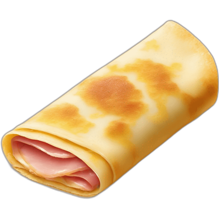 Crêpe avec du jambon de fromage et un œuf  emoji