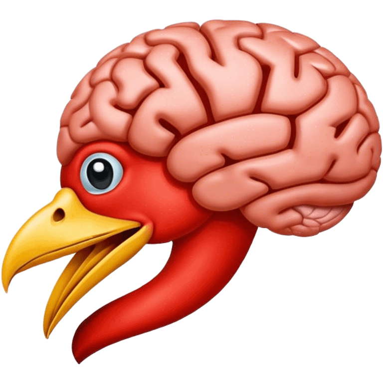 brain with beak emoji