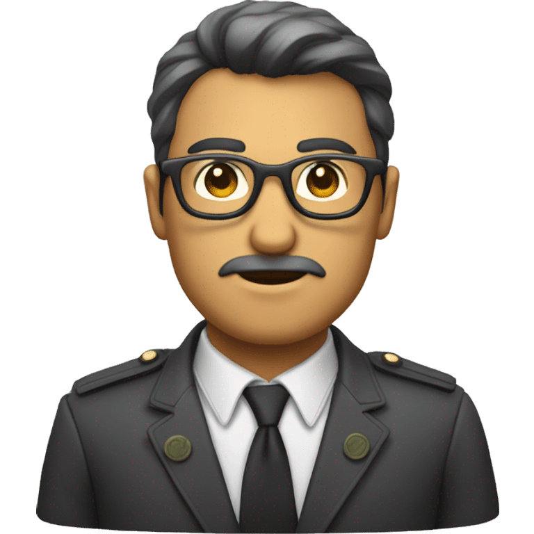 Un hombre calvo con gafas finas emoji