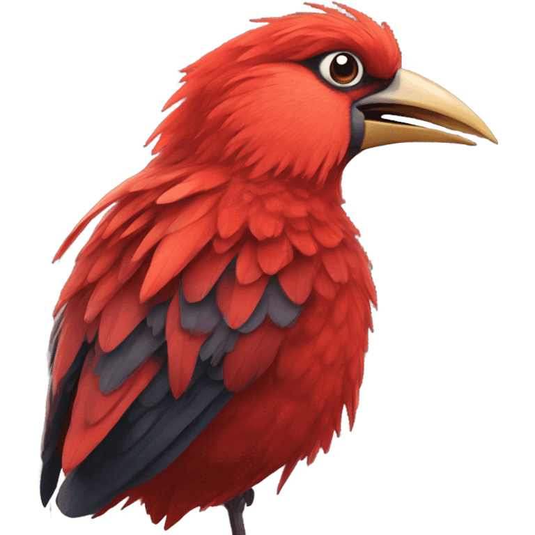 Red bird emoji