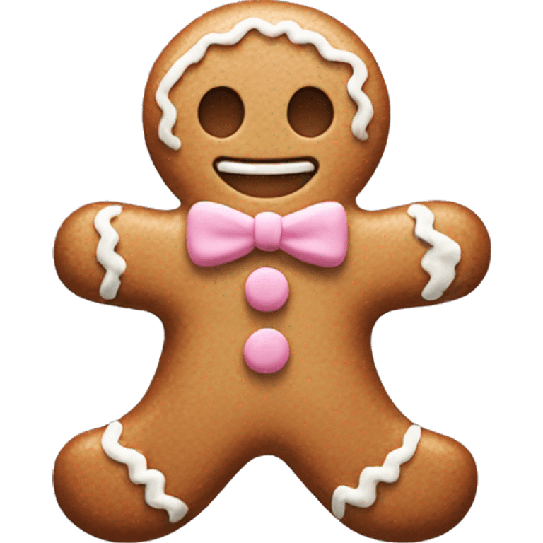 Pastel gingerbread man emoji