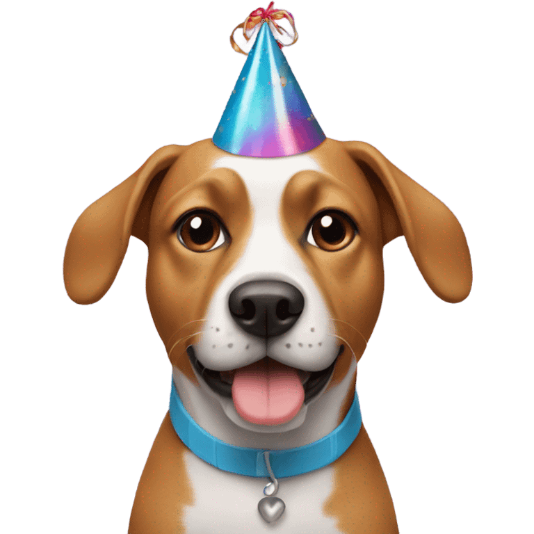 Dog with party hat emoji