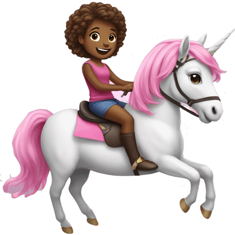 Girl riding a unicorn  emoji