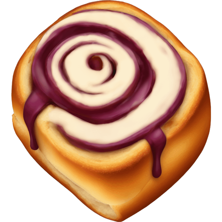 Cinnamon bun with plum on top  emoji