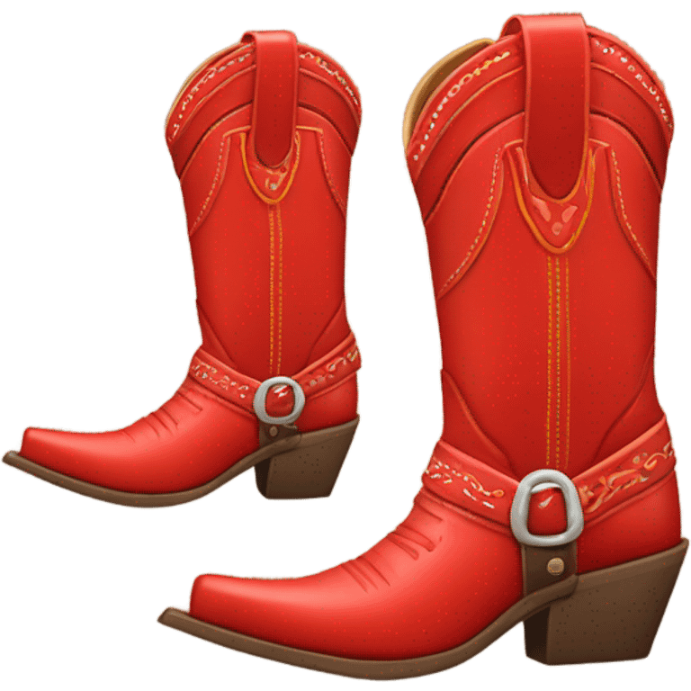 Red cowboy boots emoji