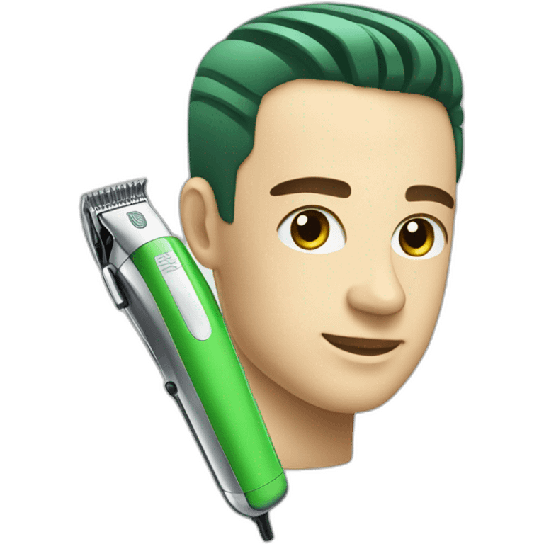 hair clipper green emoji