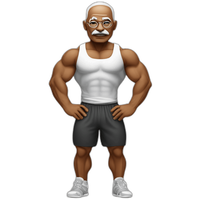 Body builder Ghandi emoji