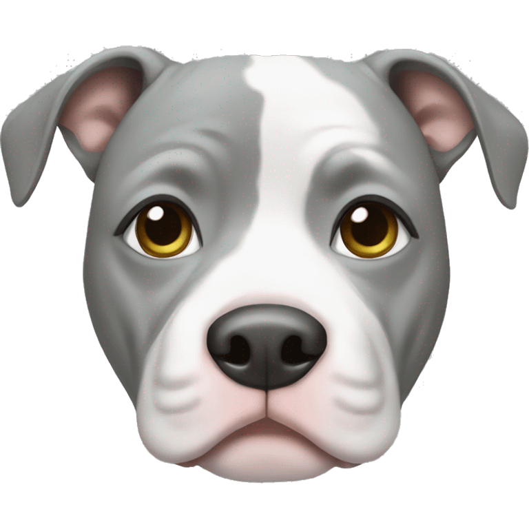 Grey and white staffbull emoji