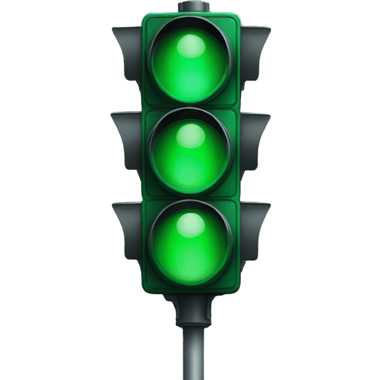 green trafic light emoji