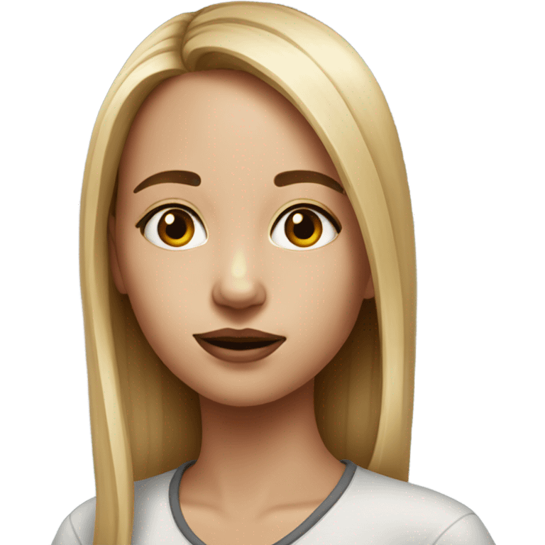 Realistic girl portrait emoji