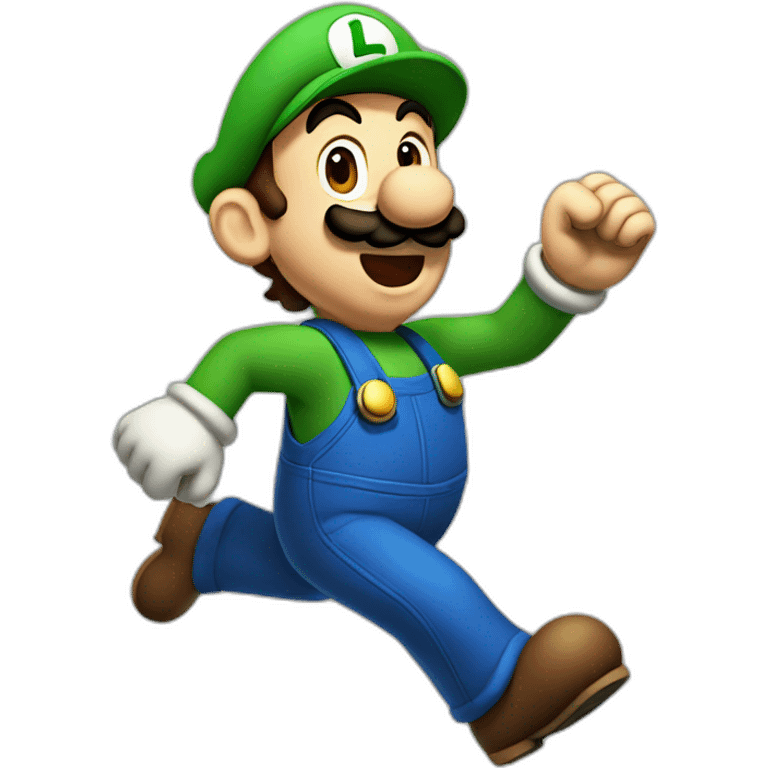 Luigi flying emoji