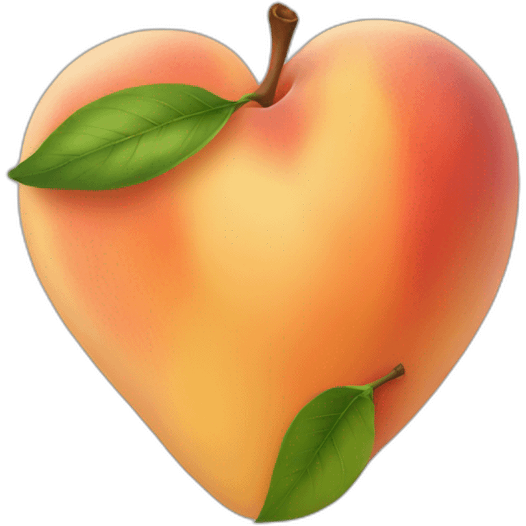 Peach heart emoji