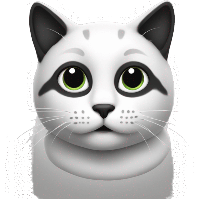 Cat black and white  emoji