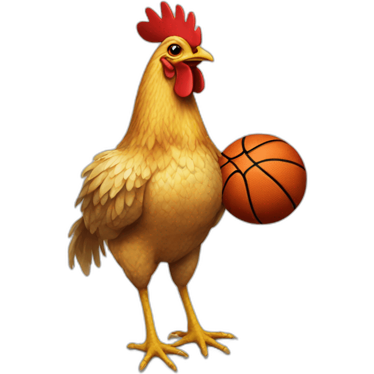 chicken play basketball emoji