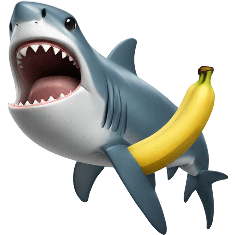 Shark eating banana emoji