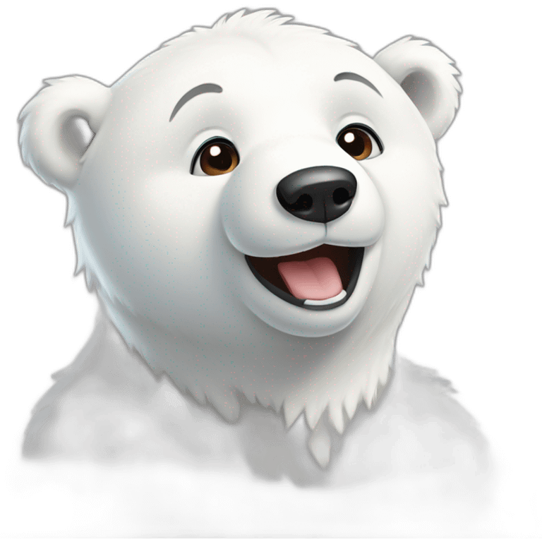 love cute polar bear emoji