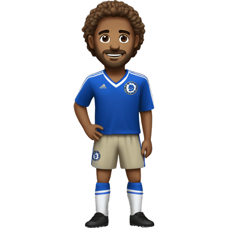 Leo con camisa del chelsea emoji