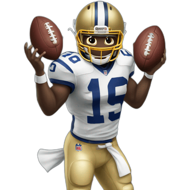 american football player arms cross mad emoji