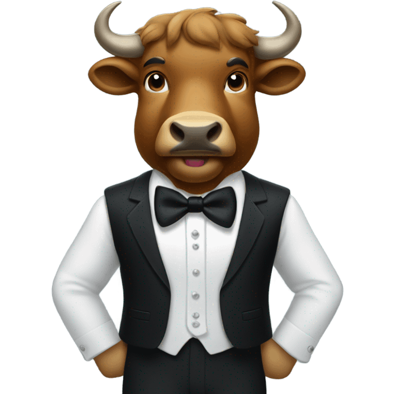 Buffalo in a tuxedo emoji