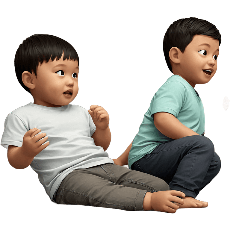 playful moment between brothers emoji