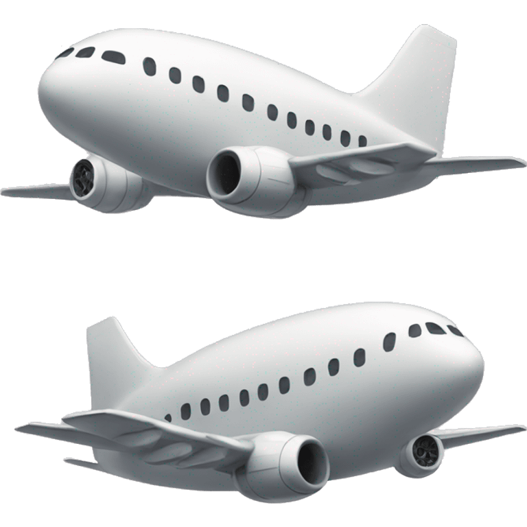 Plane two identical buildings emoji