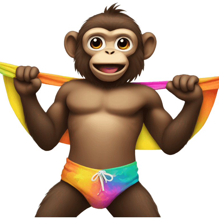 A monkey with bikini emoji