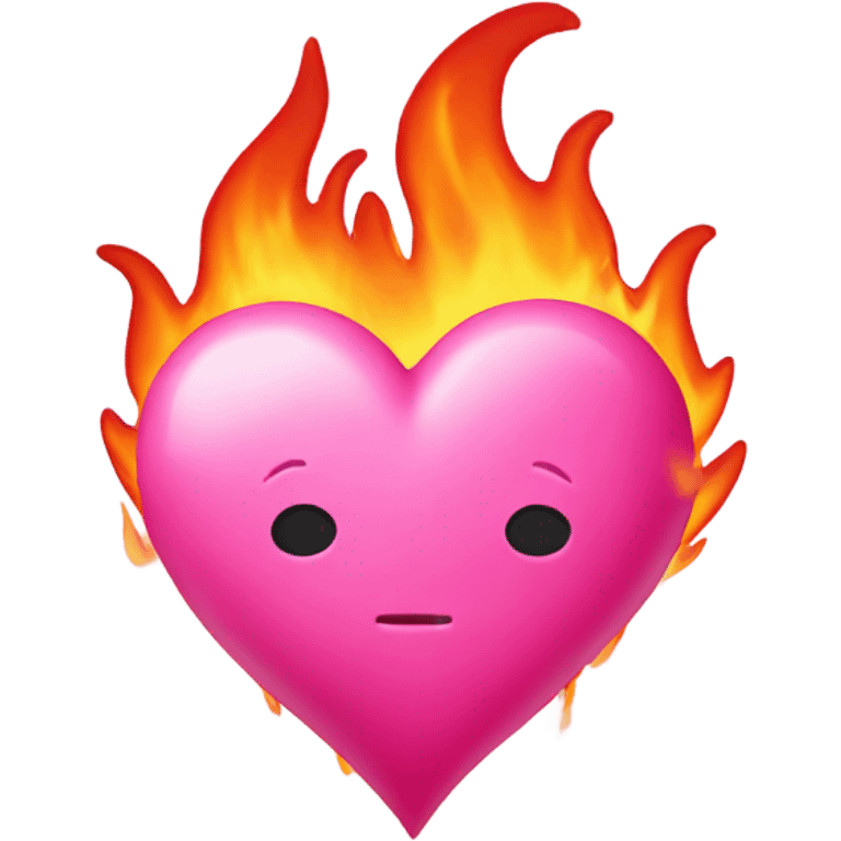 pink heart on fire emoji