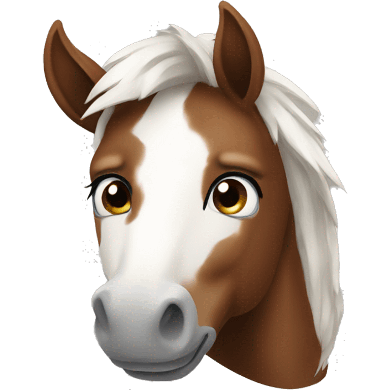 Brown and White Horse emoji