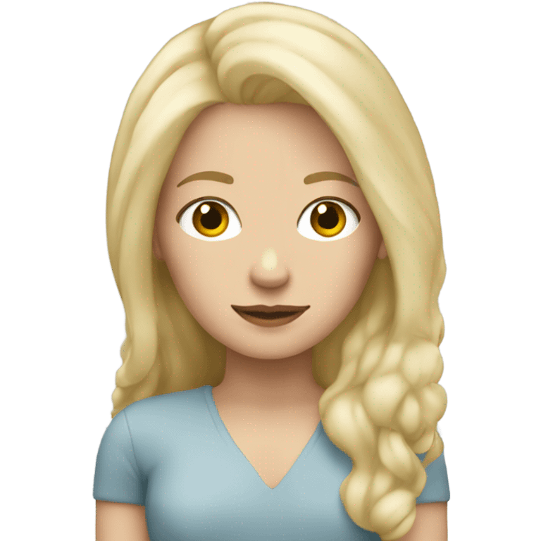 White lady with blonde hair using zepbound  emoji