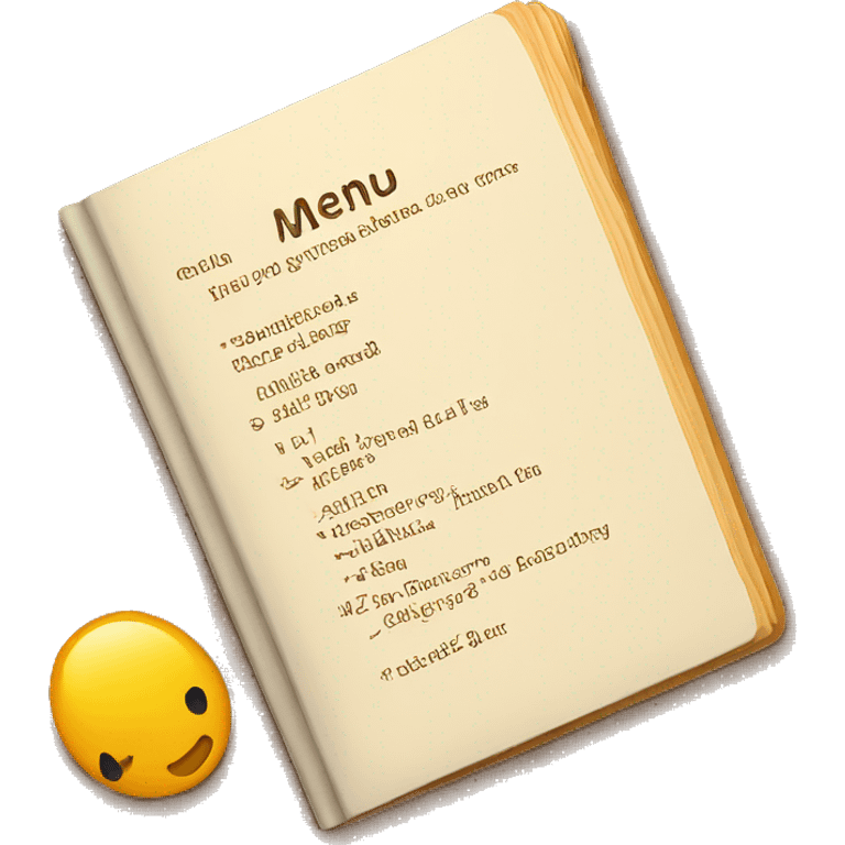 Menu book emoji