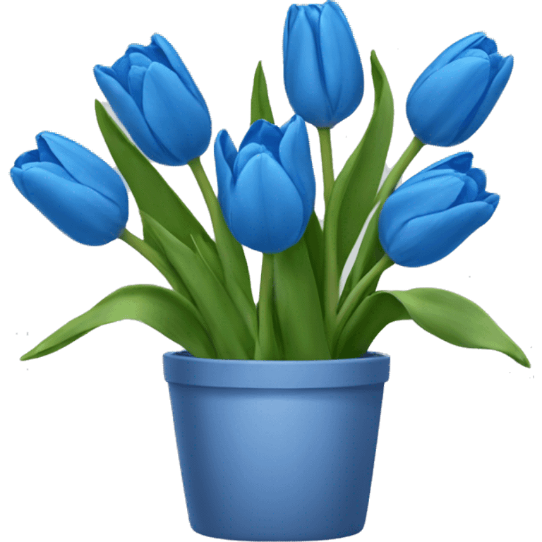 Tulipanes azules
 emoji