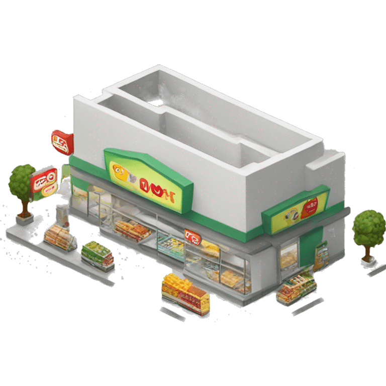 supermarket exterior structure emoji