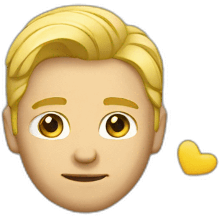 Homme blond fait semblant d'embrasser  emoji