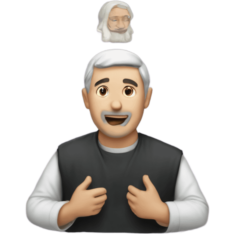 atheist  showing he isn't  religions emoji