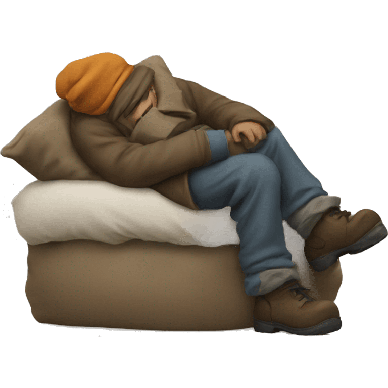 Sleeping hobo emoji