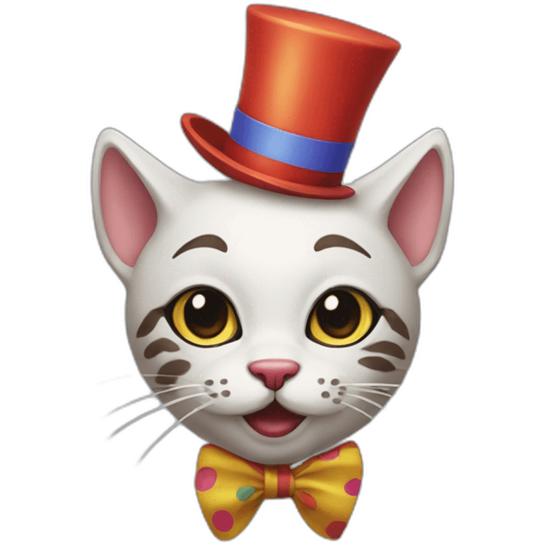 Cat clown emoji