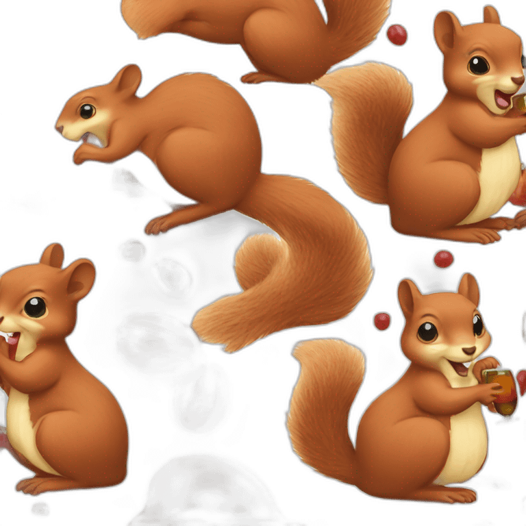 Squirrel wine emoji