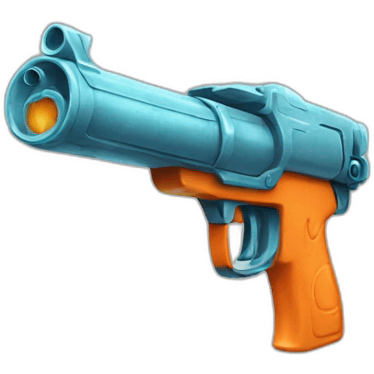 Water orange gun emoji