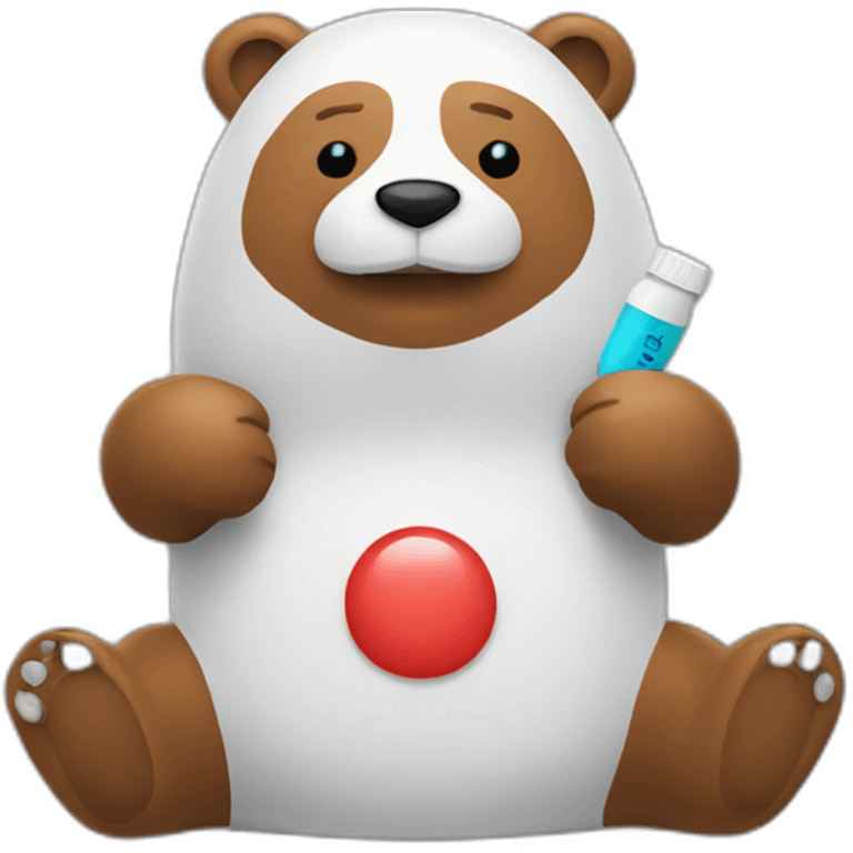 Bear with pills emoji