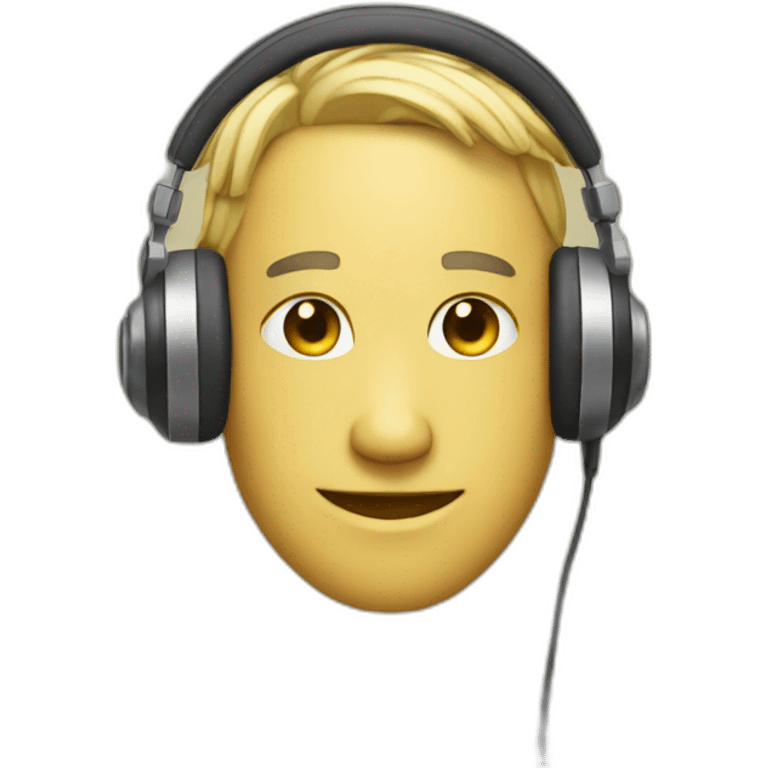 With headphone  emoji