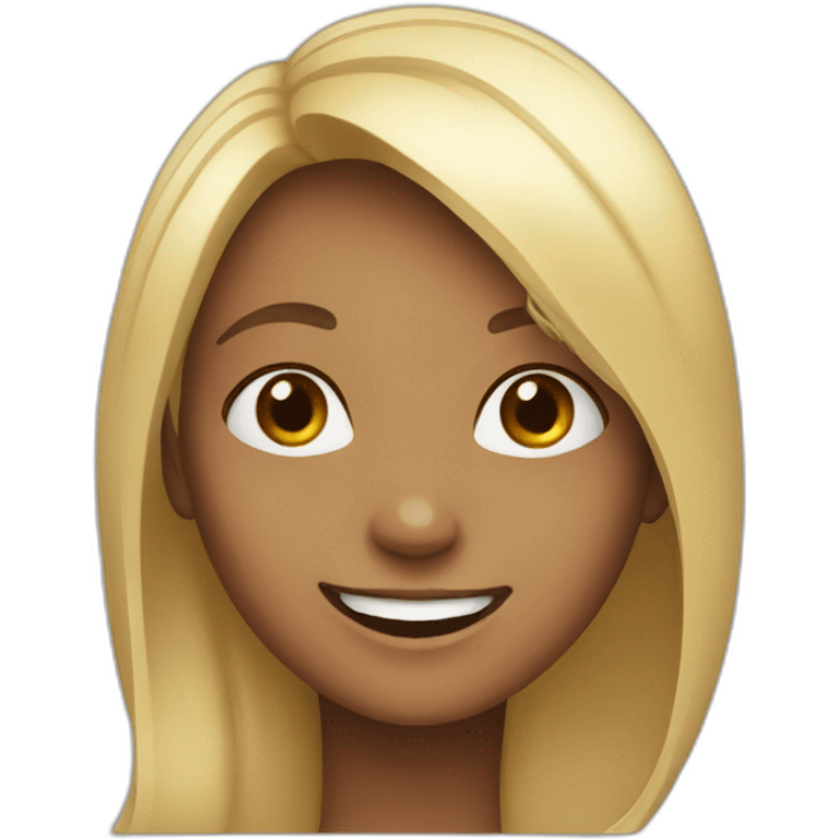 A girl smiling  emoji