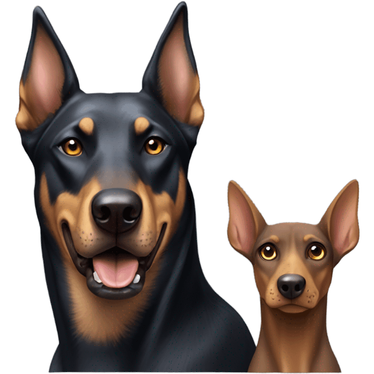 wolf and dog doberman emoji