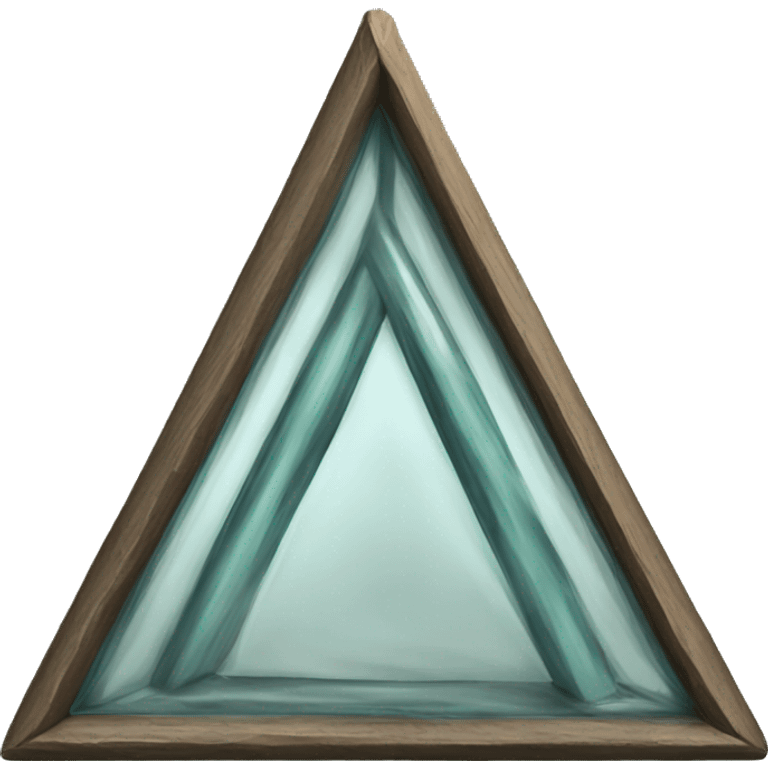 glass house triangle rough emoji