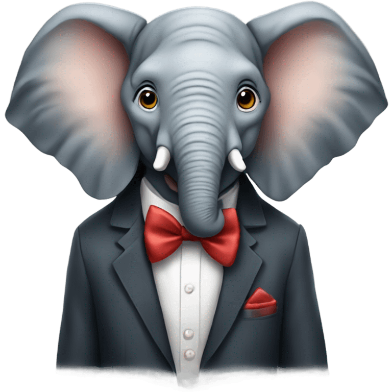 elephant wearing  a bow tie  emoji